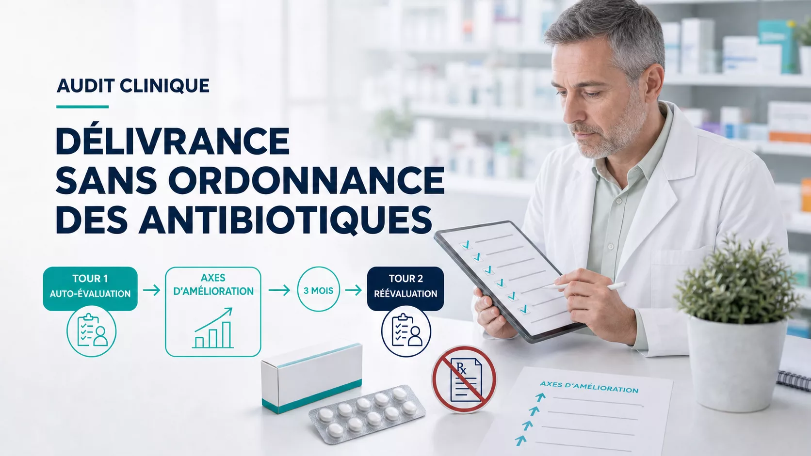 EPP PHARMA : Délivrance sans ordonnance des antibiotiques en officine dans les cas de cystites aiguës se présentant spontanément au comptoir.